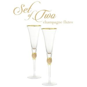 Cheer Collection Champagne trumpet flute Glasses
